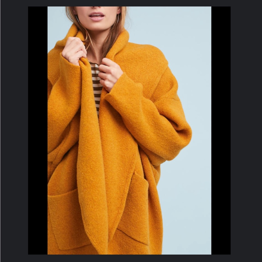 Anthropologie Sleeping on Snow Hygge Mustard
Yellow Wool Alpaca Cardigan